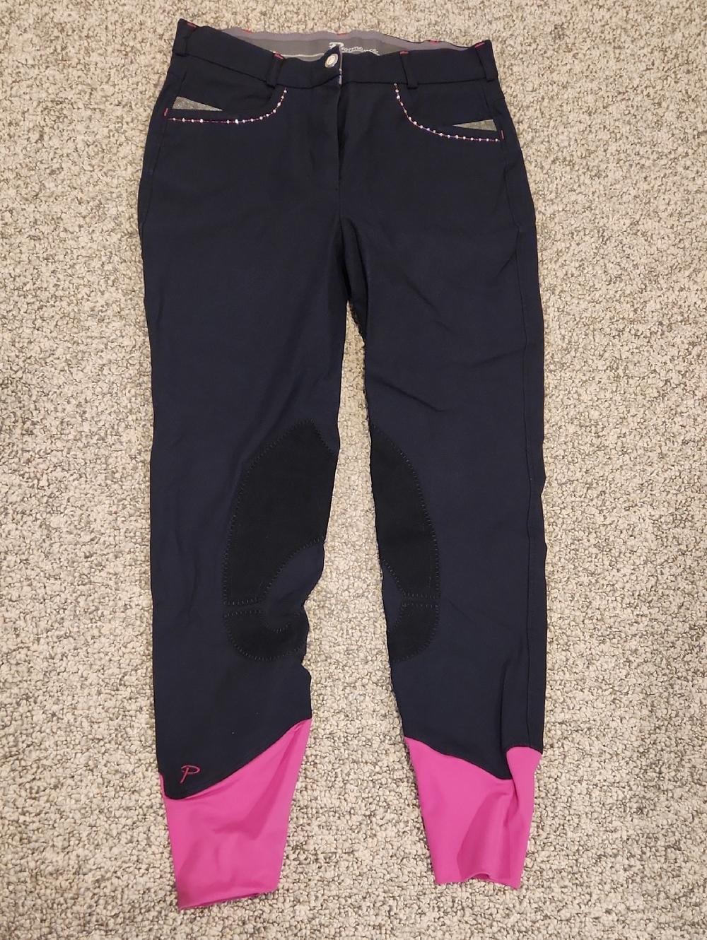 Women’s Navy and Pink Riding Breeches 28"